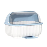 organisateur vaisselle moderne étui bleu clair rayures verticales assiettes tasses verres couverts drainage aération
