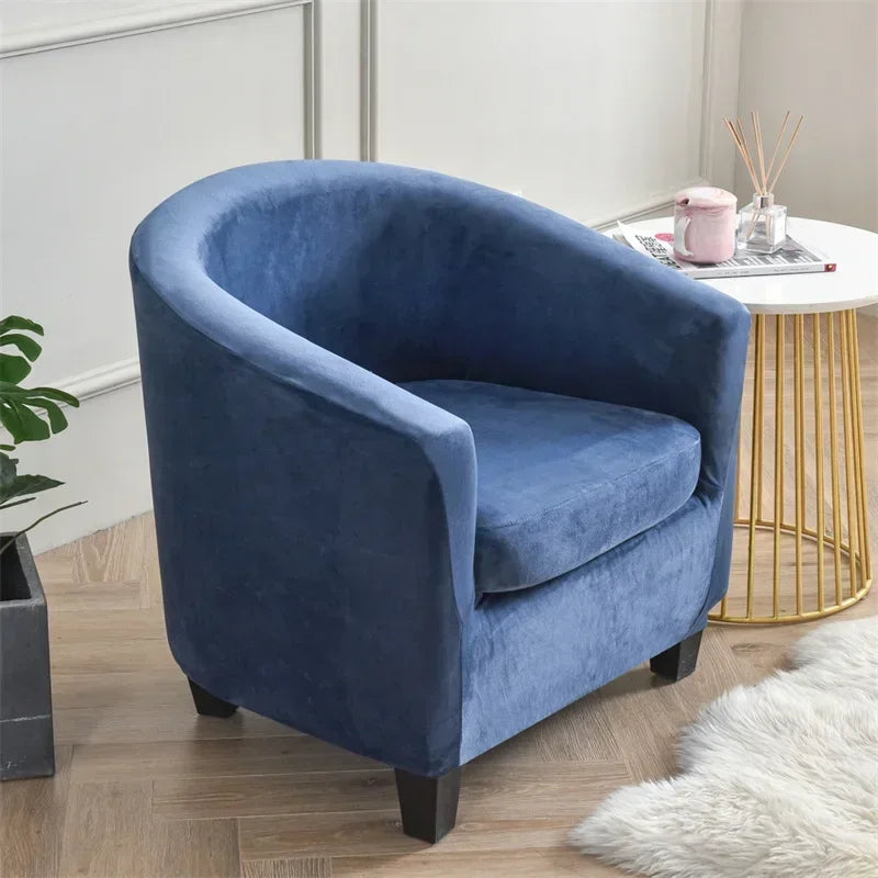 housse fauteuil club velours extensible canapé place salon coussin