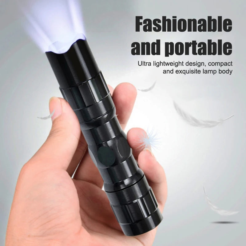 lampe torche led noire portable rechargeable annuaire porte clefs moderne campingextérieur