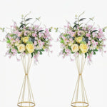bouquet artificiel moderne blanc vert rose pâle fleurs feuilles verte élégant vase table événement