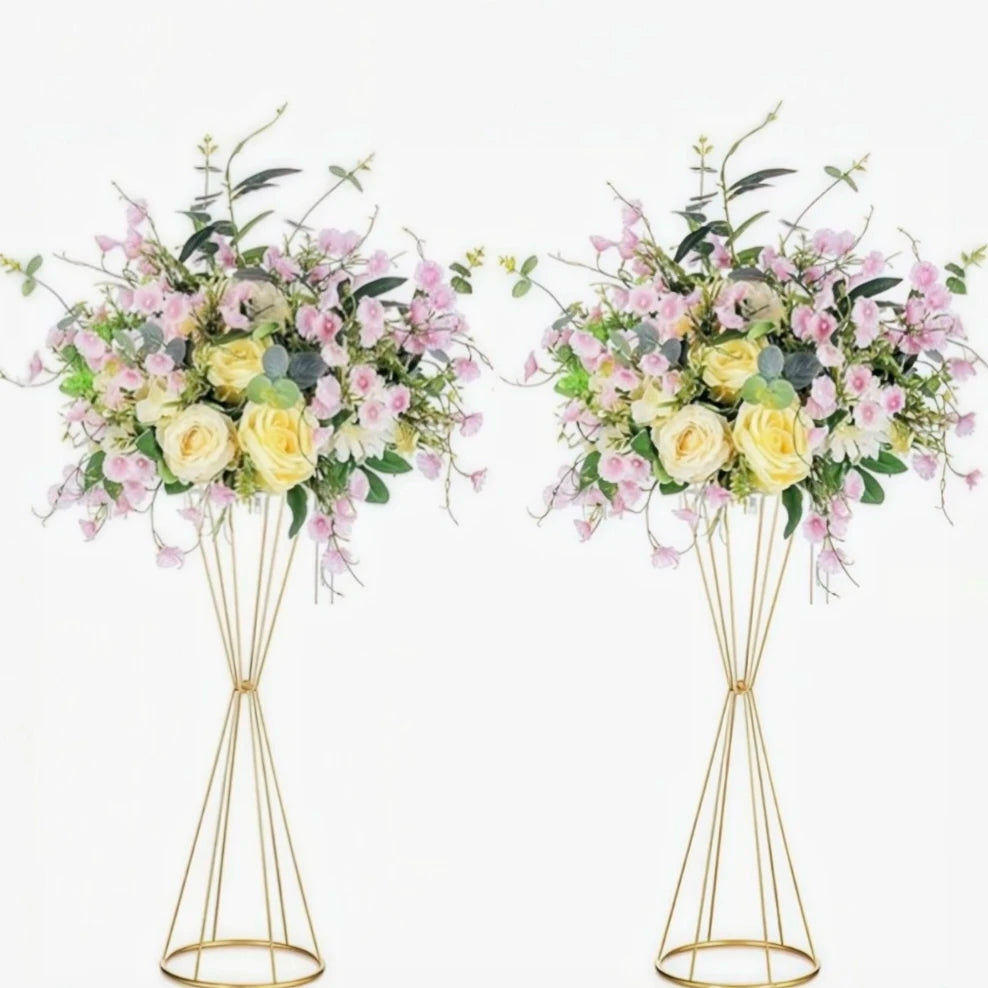 bouquet artificiel moderne blanc vert rose pâle fleurs feuilles verte élégant vase table événement