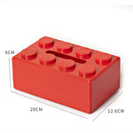 boîte mouchoirs moderne blocs construction lego blanc jaune vert bleu rouge noir fixée mur