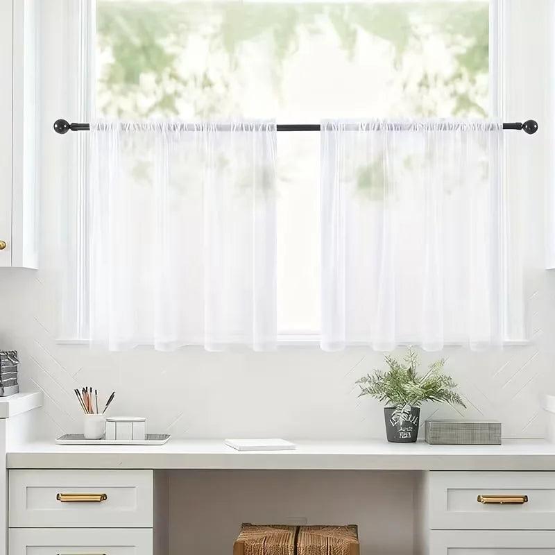 rideau blanc transparent moderne polyester 100% fenêtre panneaux