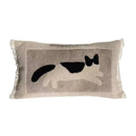 housse coussin brodée porc chien animaux motifs doux lit polyester coton respectueux environnement christmas