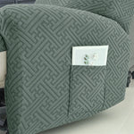 housse protection fauteuil inclinable vert motif géométrique moderne adhésif set pièces