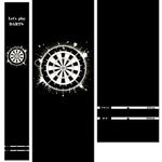 tapis jeu fléchettes noir logo fléchettes let's play darts lignes blanches moderne anti dérapant