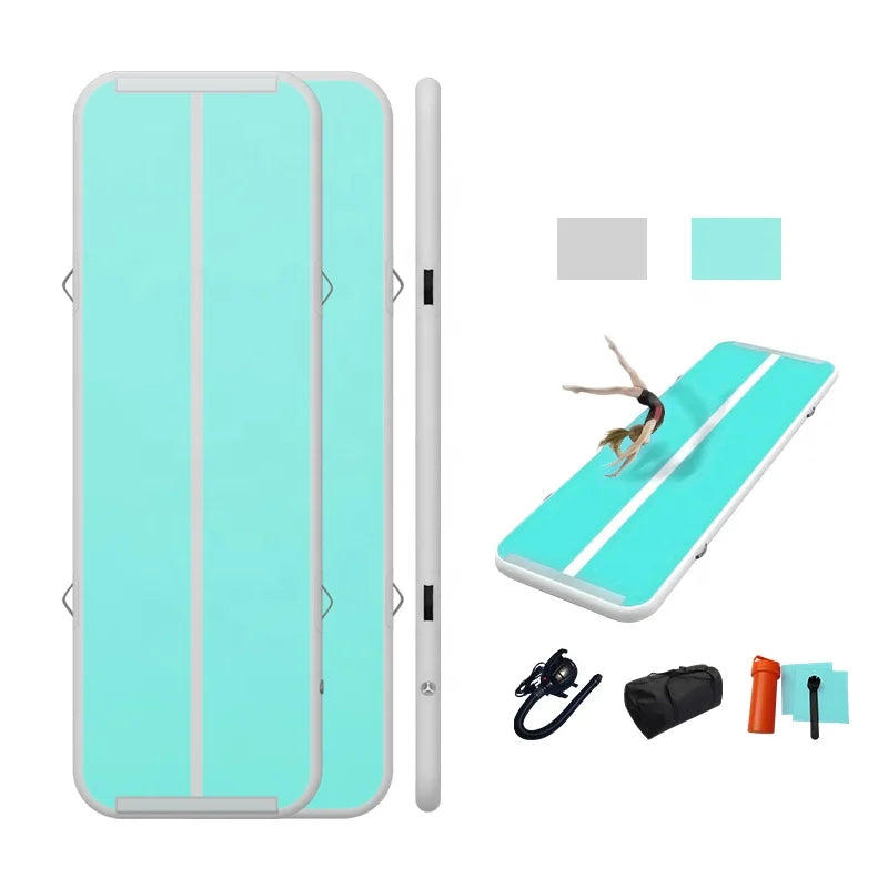 tapis gonflable yoga exercice sport durable non glissant couleurs noir rouge vert menthe jaune