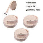 ruban tissé coton beige clair 1cm 1.3cm 1.5cm 2cm 1m 10m rustique artisanal