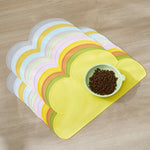 matelas nuage imperméable multicolore moderne assiette chat facile nettoyer silicone placemat