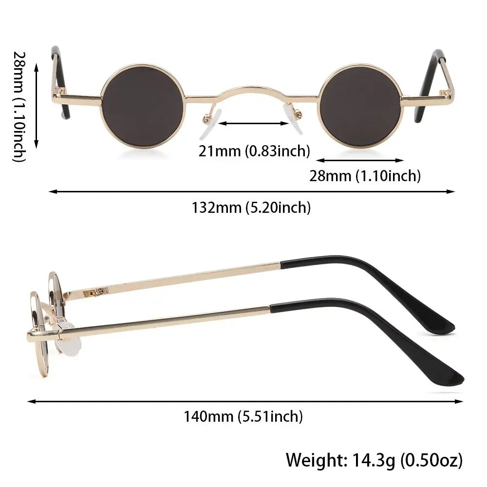 lunettes soleil unisexe rondes vintage or noir gris transparentes classiques punk anti reflet uv