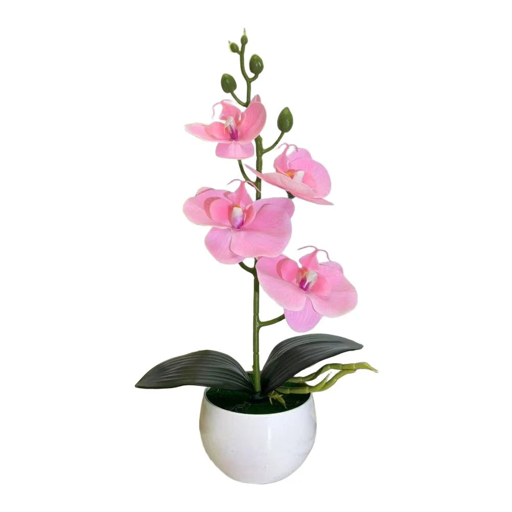 plantes artificielles fleurs feuilles moderne blanc rose violet jaune bleu pot décoration intérieureextérieur