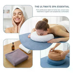 coussin massage velours doux confortable bleu gris blanc réutilisable non toxique coton maison lit