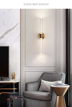 lampe murale moderne transparente dorée texture éclairage intérieur chambre salon fixée mur