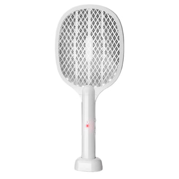raquette anti moustiques électrique rechargeable lumière violette mesh semi transparent ergonomique batterie lithium