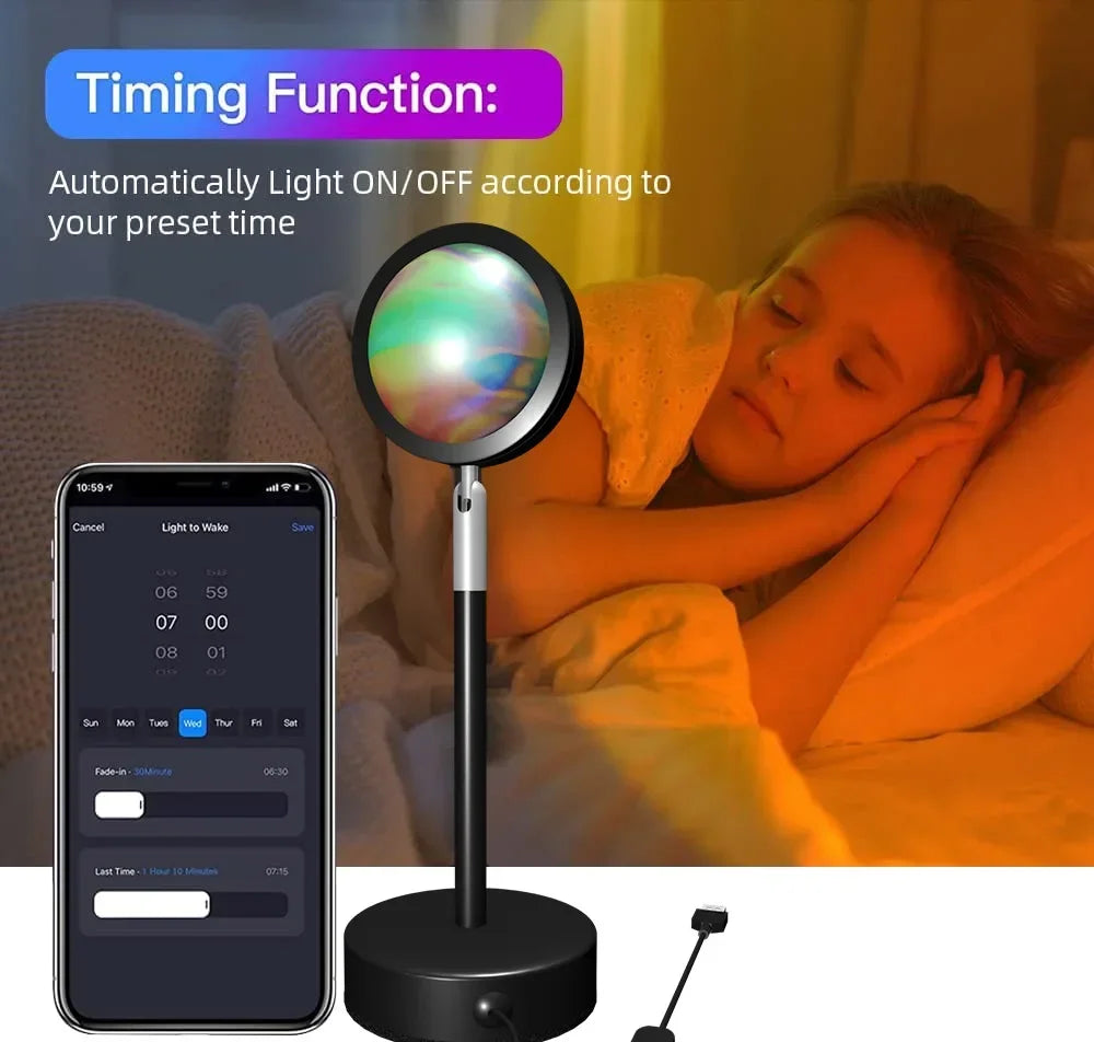lampe table led moderne noir lentille translucide controle bluetooth application smartphone
