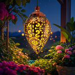 lanterne solaire bronze oiseaux volants ampoules led interrupteur on off énergie solaire résistante intempéries