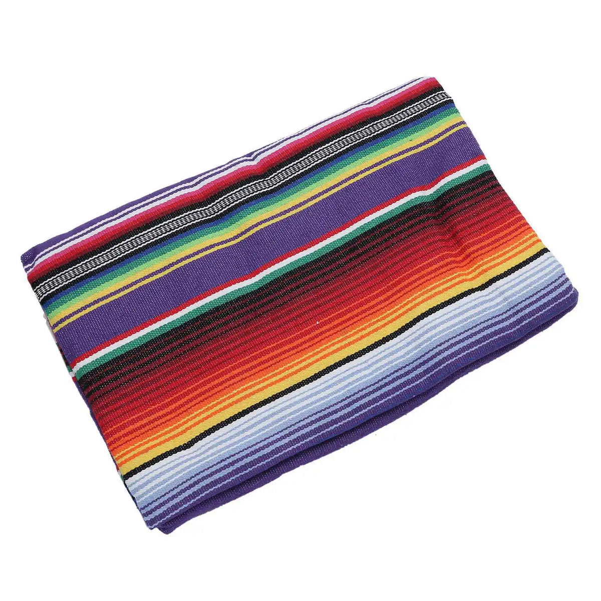 nappe mexicaine serape violet rayures ethnique couverture table mariage festivités