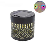 projecteur solaire extérieur mural décoration jardin éclairage nuit patio clôture allée mandala papillon motifs
