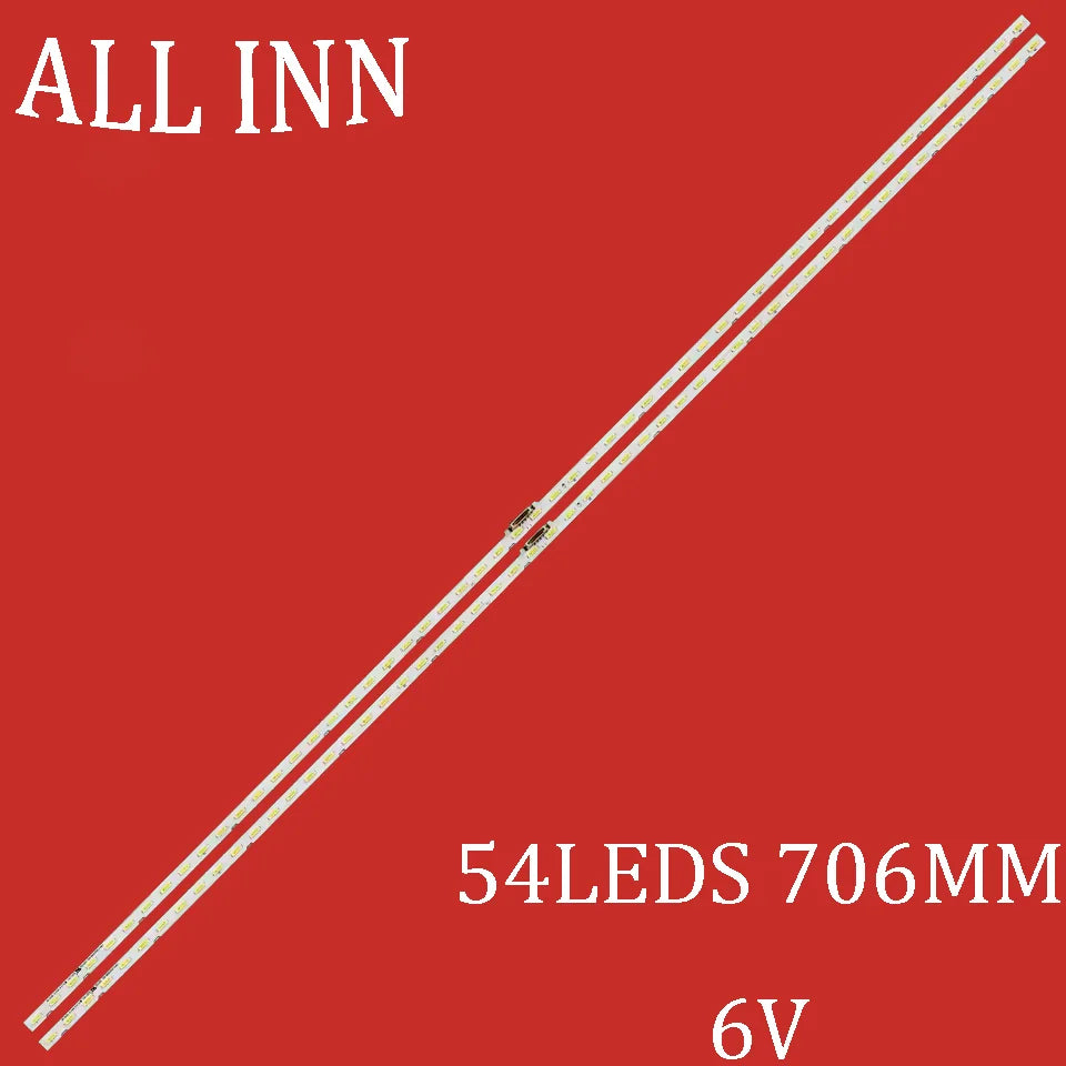 ruban led blanc 54 lumières 706mm moderne 6v non visible connecteurs