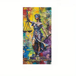tableau abstrait moderne multicolore peinture toile sans cadre décoration salon mur vertical