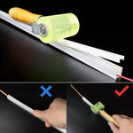 rouleau silicone vert fluo poignée bois ergonomique outil bande led fixateur diffuseur lumière accessoire