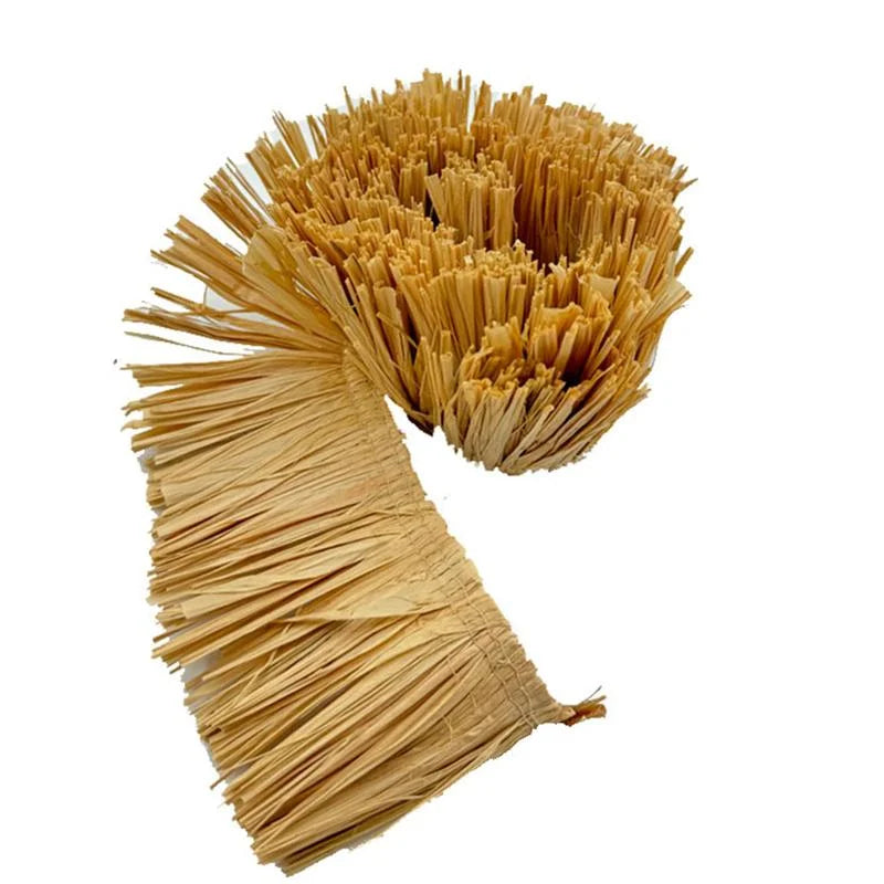 décoration murale bohème franges naturelles pompons fibre jute marron clair accessoire rustique maison mariage