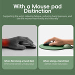 tapis souris ergonomique gris rose vert mousse mémoire forme antidérapant