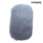 tapis miniature peluche rose blanc nordique doux poupées 14cm 18cm rond rectangle