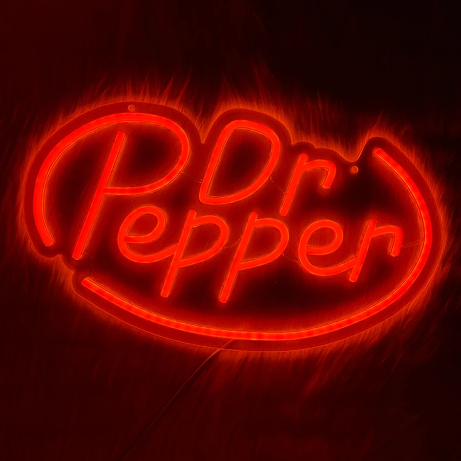 enseigne néon burger kebab pizza dr pepper hot moderne rétro cuisine affaires