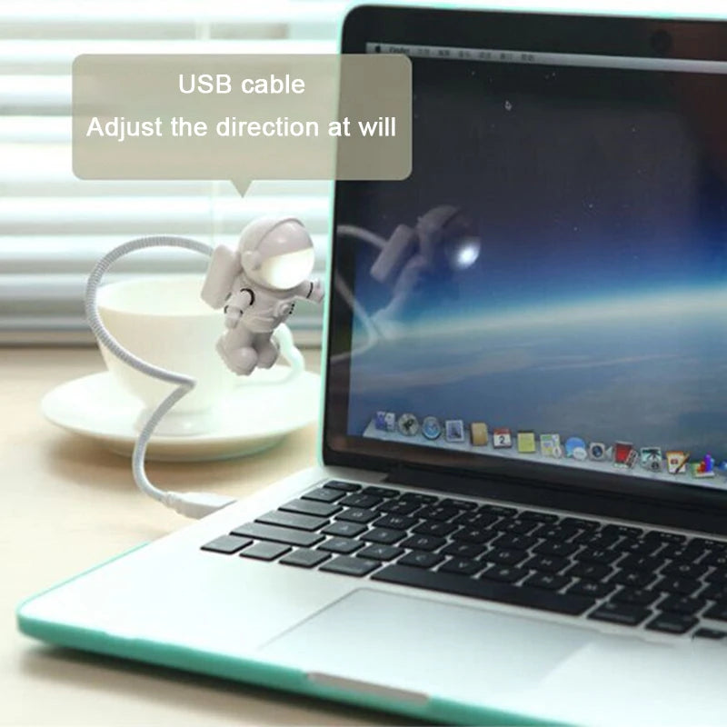 lampe led astronaute blanc moderne veilleuse portable chambre clips adhésif led abs