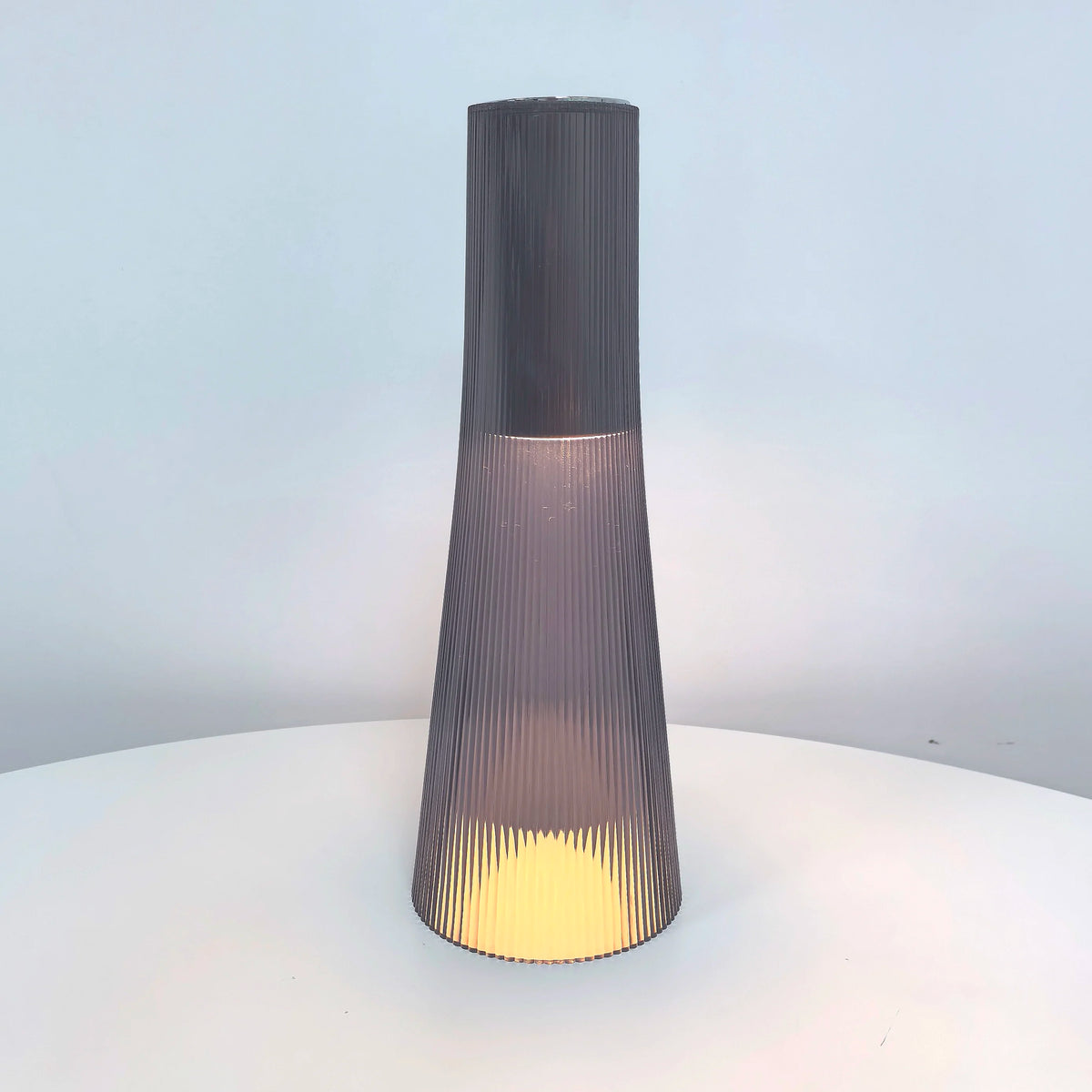 lampe table rechargeable led transparent moderne rayures verticales interrupteur tactile 249 2000 lumens chambre