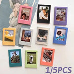cadres photo magnétiques modernes rose bleu vert orange réfrigerateur maison