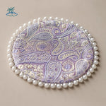 coasters violets roses verts blancs paisley floral adhésif vintage élégants table