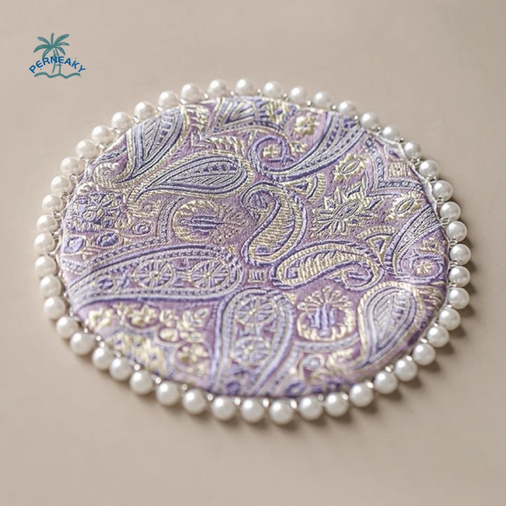 coasters violets roses verts blancs paisley floral adhésif vintage élégants table