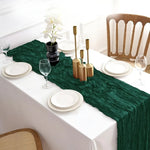 nappe plissée polyester mariage vert foncé bleu rose vif événementielle décoration table festive fleurs