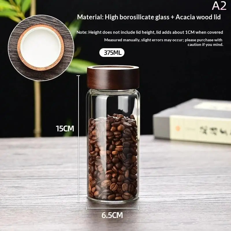 pot conserves verre transparent couvercle bois poignée moderne minimaliste almacenamiento alimentos