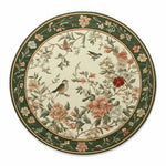 placemat classique floral oiseaux vert beige rose blanc 35cm 35cm