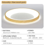 Lampe LED moderne grain bois blanc brun foncé éclairage quotidien 2000 82000 lumens 15