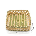 paniers bambou tissage régulier motifs géométriques naturel vert clair traditionnels artisans respectueux environnement