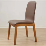 chaises salle manger moderne bois PU gris clair vert menthe rouge brique blanc minimaliste