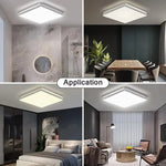 lampe carrée moderne blanc mat clips led facile chambre salon