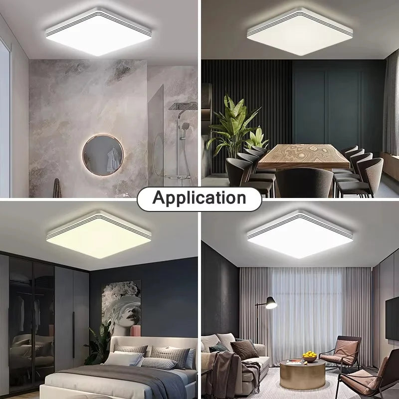 lampe carrée moderne blanc mat clips led facile chambre salon