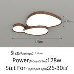plafonnier led moderne bois grainé éclairage surface minimaliste chambre salon