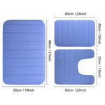ensemble tapis bain chenille doux absorbant secage rapide motif rayures salle bain