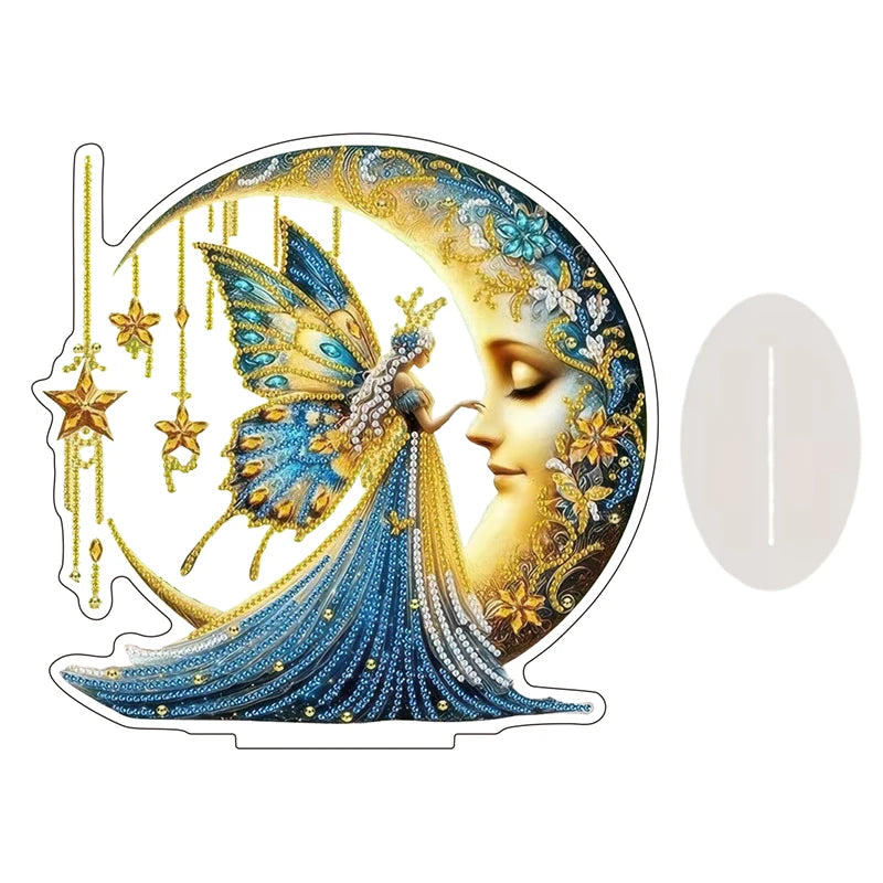 décoration figurine acrylique dragon ange fée motifs floraux orientaliste fantaisie spiritualité