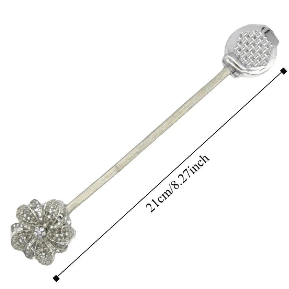 accessoires fenêtres clips magnétiques fleurs décoratives tissu motifs géométriques doré classique élégant 21cm