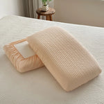 housse coussin coton polyester rayures vertes moderne fixée 30x50cm 40x60cm 42x70cm