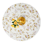 nappe ronde vinyle imperméable motif floral classique noël table decoration vert blanc rose