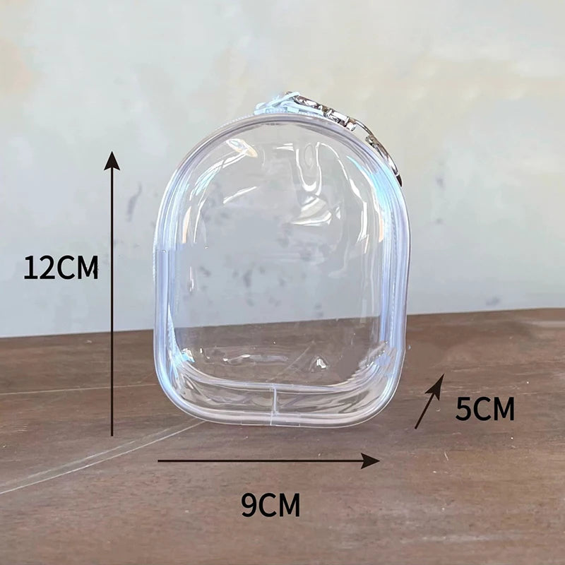 sac main transparent moderne cordon serrage noir vert rose violet minimaliste