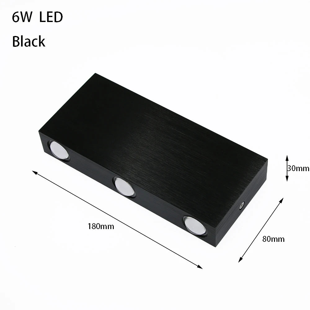 applique murale led moderne argent noir fixée mur vis incluse chambre salon